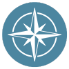 Graphic of a compass needle