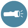 Graphic of a flashlight