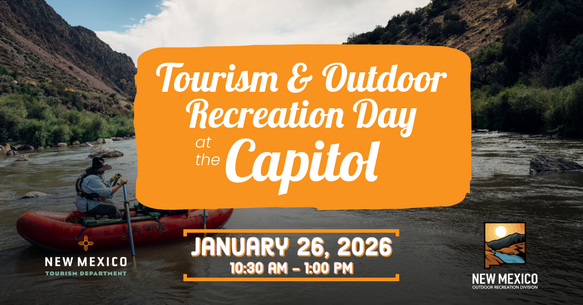 Graphic that reads Tourism and Outdoor Recreation Day at the Capitol January 26, 2026 from 10:30am to 1pm